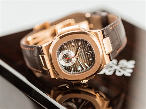 patek philippe nautilus 5980r-001 leather strap 18k rose gold|Patek Philippe .